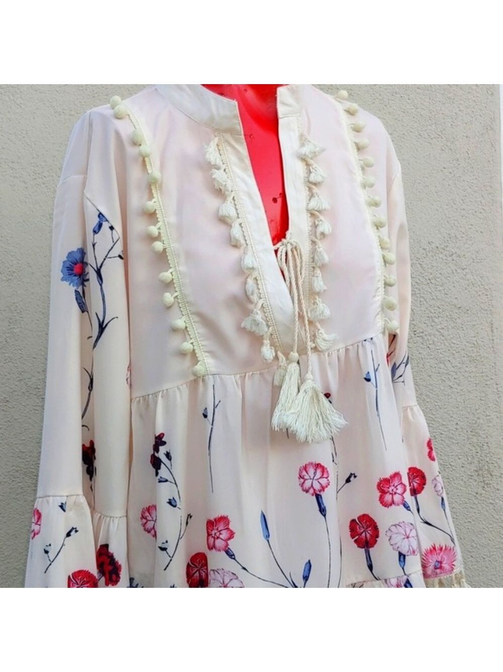 Women's Soft and Flowing Floral High Waist Lounge Dress, XXL - Picture 3 of 16